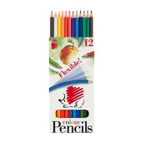 ICO Hajlékony színes ceruzák, 12 darabos csomag törhetetlen színes ceruzák - ICO