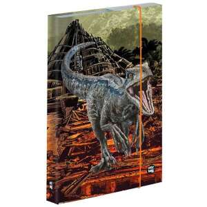 Jurassic World dinoszaurusz A4 füzetbox, kék velociraptor mintával, OXY Bag - Füzetbox