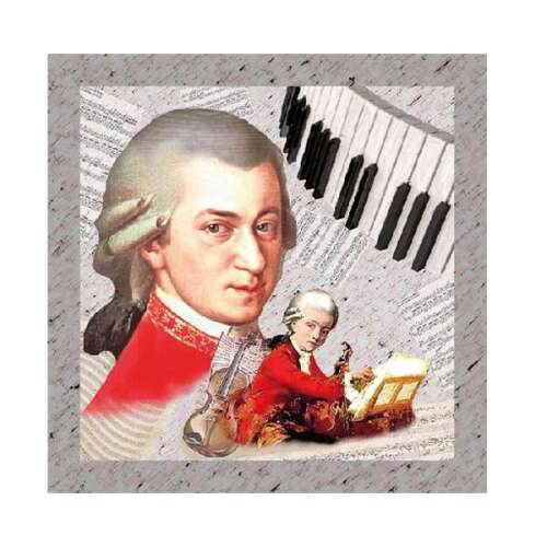 Mozart mintás papírszalvéta, 20 darabos, 33x33 cm, Ambiente - Ambiente