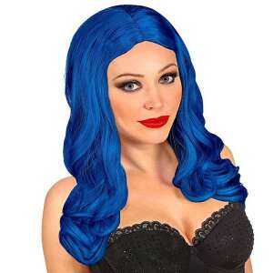 Perucă albastră, perucă lungă ondulat, perucă pentru femei, perucă de costum, perucă de deghizare, perucă cosplay - Frumusețe și sănătate
