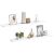 2 db Fehér MDF Fali Polc - 80 cm - Képkeret Tartó 183668695