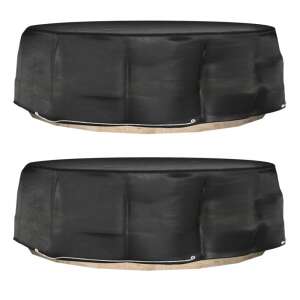 2 db kerek kerti bútor takaró, fekete, 236 cm átmérő, 67 cm magas - Kerti bútor takaró