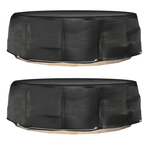 2 db kerek kerti bútor takaró, fekete, 236 cm átmérő, 67 cm magas