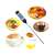 Digital food thermometer with probe, Floveme, for kitchen, liquids, food, cakes, dairy, wax, food, quality assurance model, black