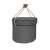 Grey storage bin with rope handles