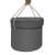 Grey storage bin with rope handles