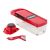 Multifunctional Vegetable Slicer Set with Peeler and Food Holder - Red