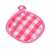 Rózsaszín és fehér kockás sütőkesztyű