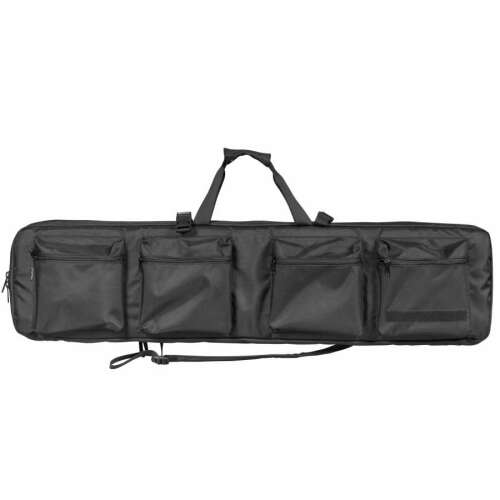 Tactical 1 fegyvertáska, fekete, vízálló, 2 fegyverhez, zsebekkel, AR-15, sörétes puska, puska számára