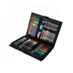 Sada na maľovanie a kreslenie 98 kusov s pastelkami, fixkami, farebnými ceruzkami, olejovými pastelkami, vodovými farbami a mnohými ďalšími - Papiernické súpravy