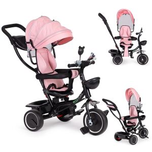 Ecotoys JM-066-9 Dreirad mit drehbarem Sitz, Rosa