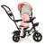 ECOTOYS rosa 360° drehbarer Sitz Kinderdreirad mit Schiebegriff, Sonnenschutz, Pedalen, Fußstützen, Hupe und Ablagekorb