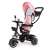 ECOTOYS rosa 360° drehbarer Sitz Kinderdreirad mit Schiebegriff, Sonnenschutz, Pedalen, Fußstützen, Hupe und Ablagekorb