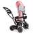 ECOTOYS rosa 360° drehbarer Sitz Kinderdreirad mit Schiebegriff, Sonnenschutz, Pedalen, Fußstützen, Hupe und Ablagekorb