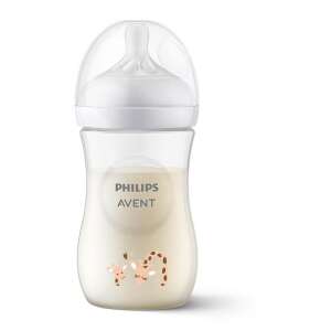 Philips Avent Natural Response baby bottle with giraffe design, 260ml, 1 month+ - Babies & Toddler