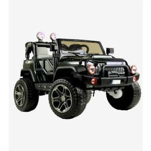 SZOMIK Elektromos Jeep Távirányítóval Leddel CAR-JL-4 - fekete  54632513 Elektromos jármű - Elektromos terepjáró - Hangeffekt