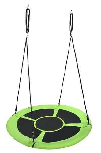 XXL nesting swing, family hammock made of weatherproof material, 160 kg load capacity, 170 cm maximum height adjustment - green