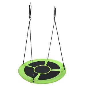 XXL nesting swing, family hammock made of weatherproof material, 160 kg load capacity, 170 cm maximum height adjustment - green