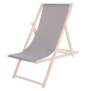 Dechland wooden deckchair #grey
