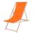 Springos orange wooden folding deck chair
