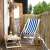 Dechland wooden deckchair - Striped #blue-white 54644683