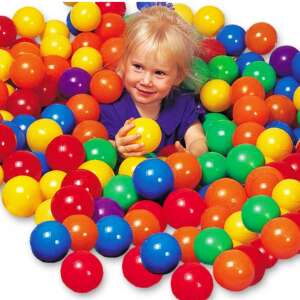 60 db-os műanyag labdák vidám színekben labdamedencékhez – kül és beltéri használatra egyaránt (BBJ) 54645143 Műanyag labda szettek