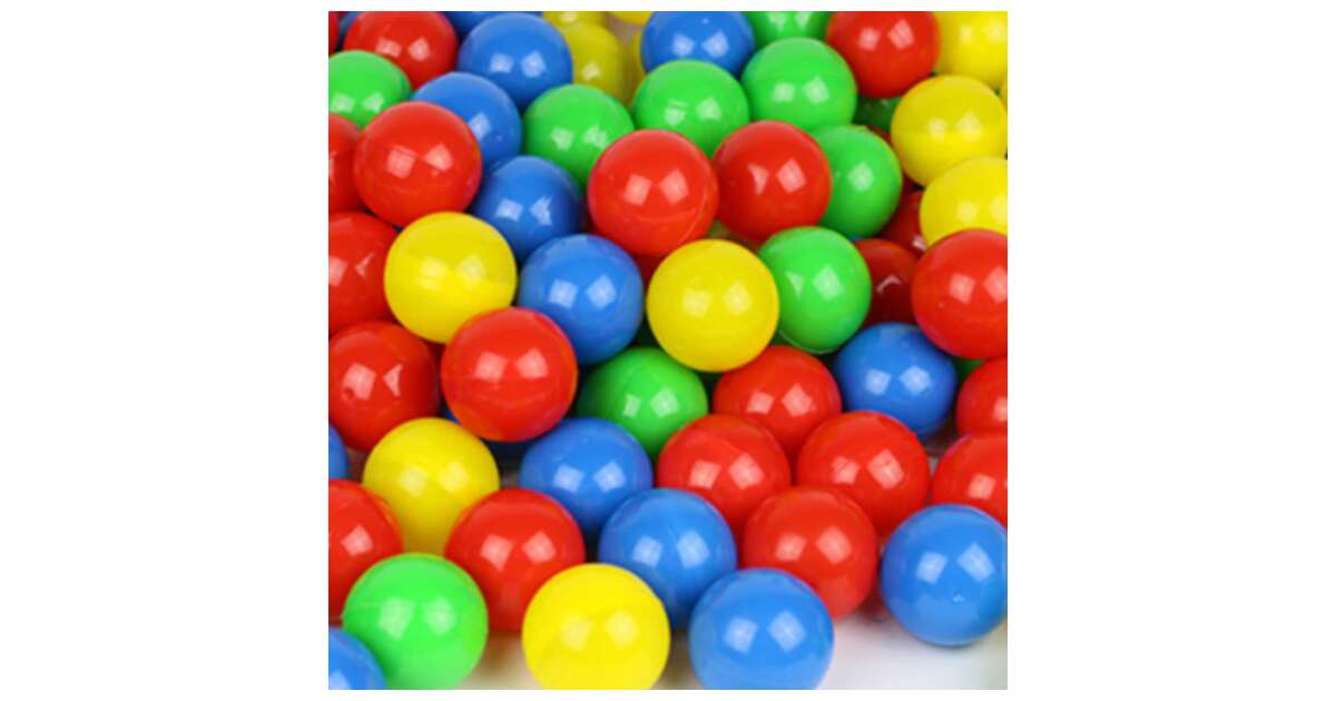 60 db-os műanyag labdák vidám színekben labdamedencékhez – kül és ...