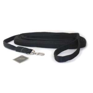 Fekete 10 méteres hosszú ló futószárazó fém kapoccsal - Lovas heveder