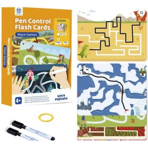 Vonalvezető   - Labirintus játékok (Pen Control Flash Cards - Maze Games - Panda Juniors)