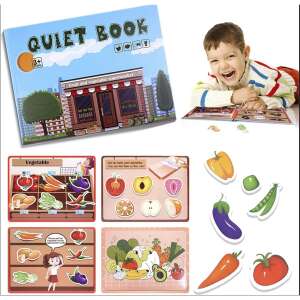 Csendes könyv - Csináld magad  fejlesztő könyv (zöldség-gyümölcs) 86979565 Foglalkoztató füzetek, logikai