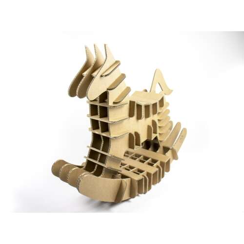 Karton hintaló játék gyerekeknek, építsd meg saját lovad, környezetbarát játék