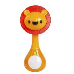 Oroszlán csörgő, rágóka résszel, 4 különböző hanggal és világítással 131547431 - Rágóka