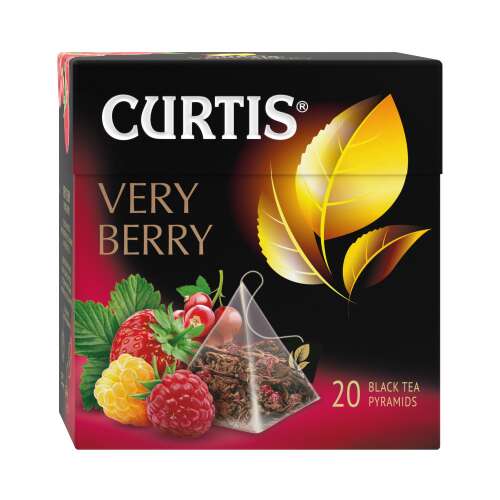 Curtis Very Berry fekete tea piramis filteres tea tasakok doboz
