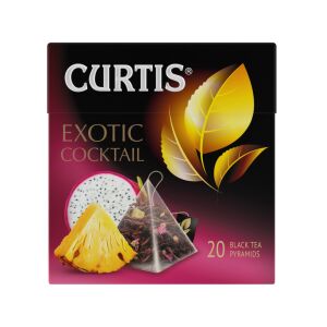 Curtis Egzotikus Koktél, ízesített fekete tea piramis-filterben, 20x1,7gr 131710621 - Fekete tea