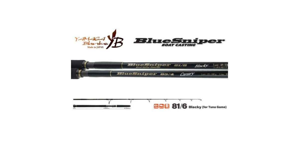 ロッド BlueSniper 81/6 Blacky (TUNA Model) Yamaga Blanks Bluesniper 81/6 Spinning Rod Blacky Tuna Model Fast