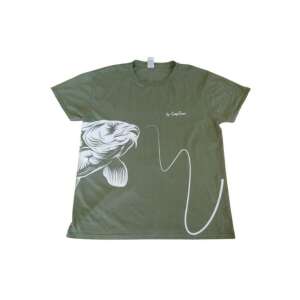 CarpZoom zöld pamut póló fehér ponty mintával - Carp Zoom