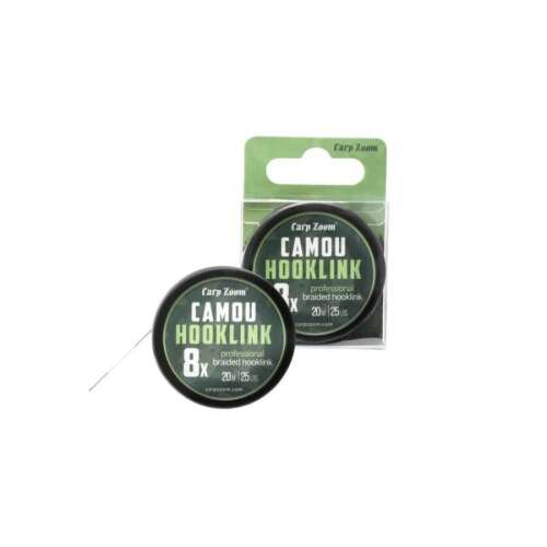 Carp Zoom Camou Hooklink 8x 20m 15lb fonott előkezsinór