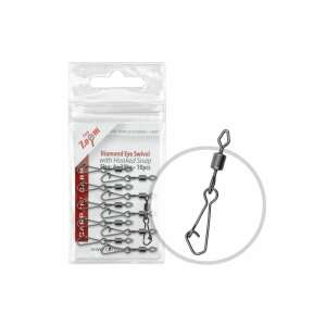 CarpZoom Gyémánt Szem Forgókapocs Horoggal, 10 darab - Carp Zoom