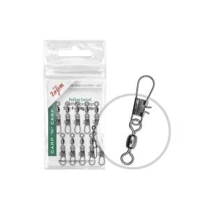 CarpZoom forgókapocs erős kapoccsal, 4-es méret, 4.5kg terhelhetőség, 10 db-os csomag - Carp Zoom