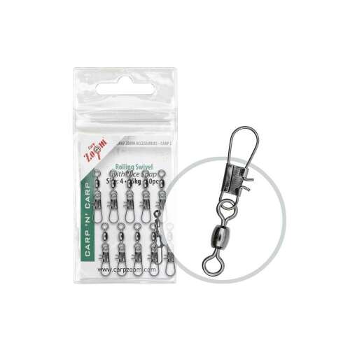 CarpZoom forgókapocs, erős kapoccsal, 4-4.5kg, 10 db