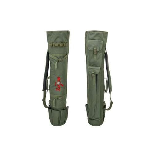 CarpZoom Quiver Rod 120cm horgászbot zsák, zöld, több zsebbel és pánttal - Botzsák