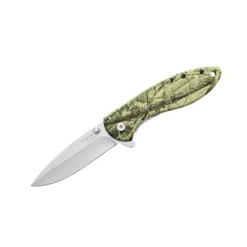 Delphin Camu 85 összecsukható kés, camo fogantyúval, rozsdamentes acél penge