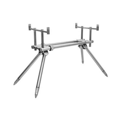 Delphin RPX Stalk Silver rodpod, 2 botos, kompakt, állítható, alumínium, horgászbot tartó - Rod pod és bottartó