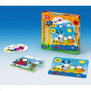 Keller & Mayer Bogyó és Babóca - Puzzle pentru bebeluși, puzzle cu 3 piese pentru copii mici, cu personaje din populara serie de cărți pentru copii din Ungaria - Puzzle pentru copii
