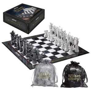 Set Șah Vrăjitor Harry Potter cu Figurine din Rășină și Tablă 47x47 cm - Domino, șah