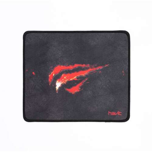 Mousepad Havit Gamenote MP837 Gaming, negru cu design cu flacără roșie