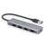 UGREEN 4 portos USB 3.0 Hub micro USB tápellátással, szürke