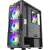 DarkFlash AQUARIUS Acryl computer case with RGB fans, black, rear view