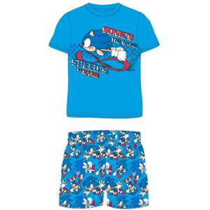 Sonic, a sündisznó gyerek rövid pizsama szett, kék pamut hálóruha - E plus M