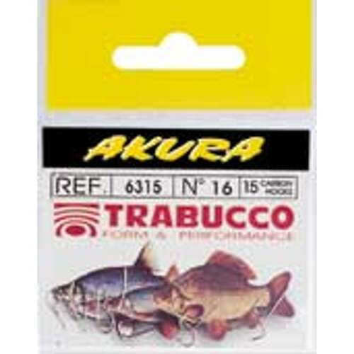 Trabucco Akura 6315 horgász horgok, 16-os, 15-ös méret, ponty horgász horgok - Trabucco